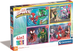 Пъзел 4 в 1 Spidey и неговите невероятни приятели Clementoni