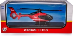 Спасителен пожарникарски хеликоптер Airbus EC135 1:100 метален модел