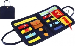 Образователна моторна дъска от филц с ципове, копчета и катарами 24 × 27 × 4 см