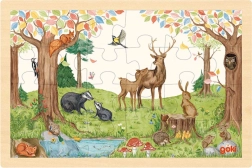 Goki wooden puzzle forest animals 24 pieces