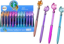 Химикалка с топче със звездичка, синьо мастило 0,7 mm – микс цветове