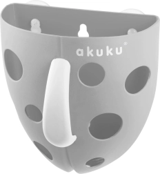 Пластмасова кошница за играчки за ваната AKUKU сива