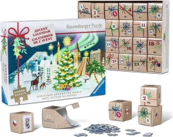 Адвент календар пъзел RAVENSBURGER – Коледа по целия свят, 24×54 части