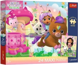 Maxi Puzzle 24 Pieces Trefl Gabby's Dollhouse: Gabby on the Rescue + Poster