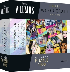 Дървен пъзел TREFL Wood Craft Origin Disney: среща на злодеите – 1000 части