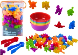Educational Sorting Set for Learning Colors and Counting Dinosaurs 48 pcs