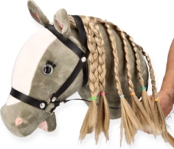 Конче на пръчка Hobby Horse сивек премиум
