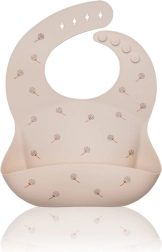 Petite&Mars silicone bib Sam Beige Dandelion