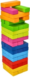 Goki balancing tower made of wooden blocks – rainbow building game