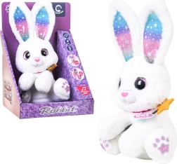 Interactive White Plush Bunny with Light and Sound