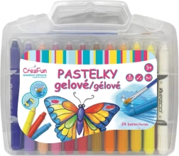 CreaFun гел пастели 3в1 миещи се, комплект 24 бр. с четка