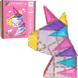 Магнитен конструктор CONNETIX Glitter Unicorn Pack 56 части