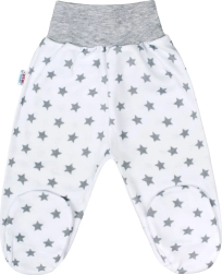 Baby footed pants NEW BABY Classic II grey with little stars