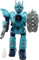 Робот MECHA с парен ефект, светлини и звуци 32 см – син