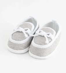 Детски мокасини – пантофки New Baby сиви (12–18 месеца)