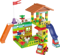 L-W Toys Junior кубчета ферма – конструктор за най-малките, 120 бр.