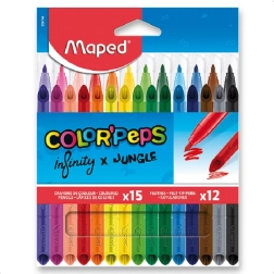 Пастели Maped Color'Peps Infinity и флумастери Color'Peps Jungle