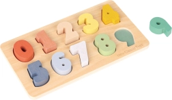 Дървен пъзел за вмъкване – числа от 0 до 9