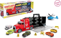 Тир с колички и хеликоптер 42 см