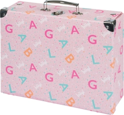 Сгъваемо ученическо куфарче BAAGL Logo розово с обков