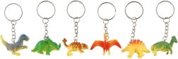 Dinosaur keychain plastic 7 cm – mixed types