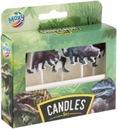 3D birthday candles dinosaurs 5 pcs
