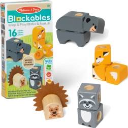 Дървени строителни блокчета Горски приятели 16 части MELISSA & DOUG