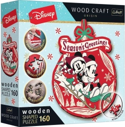 Дървен пъзел Коледно приключение MICKEY и MINNIE – 160 части