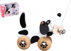 Дървено кученце за дърпане