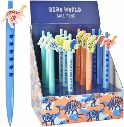 Ballpoint pen with dinosaur topper 15 cm