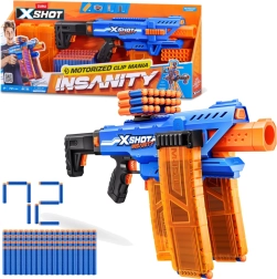 ZURU X-SHOT INSANITY автоматичен бластер за пянови стрели, 72 стрели