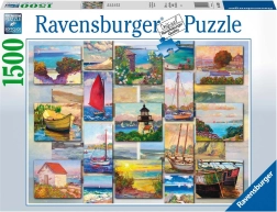 Пъзел RAVENSBURGER COASTAL COLLAGE, 1500 части