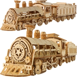 3D wooden puzzle steam locomotive with tender Kruzzel - 1 piece