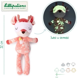 Lilliputiens плюшена играчка за приспиване сърничка Стела със светещи елементи 6м+