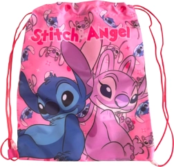 Детска раница-мешка Lilo & Stitch, розова, 40 × 35 см