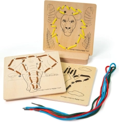 Bigjigs Toys промушване по числа – диви животни