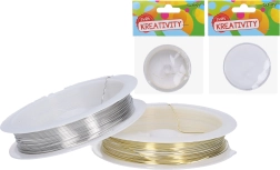 Тел за мъниста 0,6 мм, 4 м – златист или сребрист