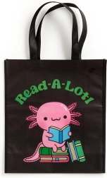 Reusable Shopping Bag Axolotl Reading by Mudpuppy