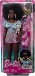 Barbie deluxe модна кукла – модерна ролерка с аксесоари и кученце