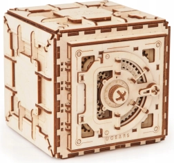 Дървен механичен сейф UGEARS – 3D пъзел 179 части