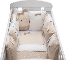 Комплект за креватче Sleep Guardian, 12 части, бежов