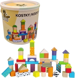 BABU дървени кубчета 50 бр. в кофичка
