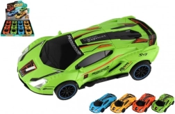 Plastic drift car with flywheel 16 cm – set of 4 colors, 8 pcs in box