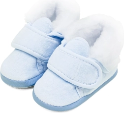 New Baby Infant Winter Booties Blue 0–3 months