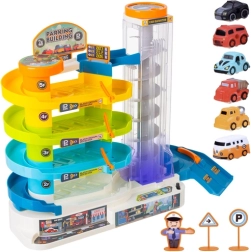 Интерактивен паркинг гараж с асансьор и спираловидна рампа за деца