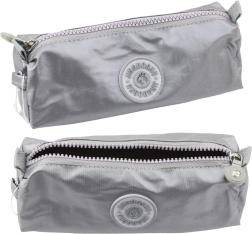 School pencil case with one compartment gray