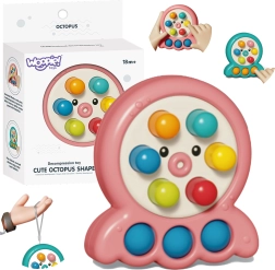 WOOPIE Игра за сръчност Удари къртичката Октопод Розова 2в1
