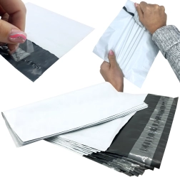 White courier poly mailer envelopes B4 260 × 350 mm, 50 pcs