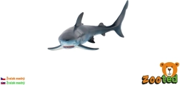 Plastic blue shark figurine 15 cm
