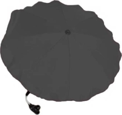 Graphite stroller umbrella with universal mount
